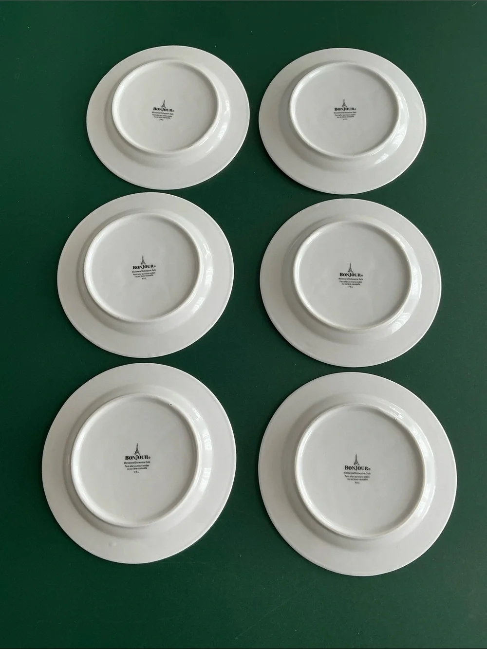 BonJour Set (6) Farm Animal 7” Appetizer Cheese Plates Cow Sheep Goat Embossed